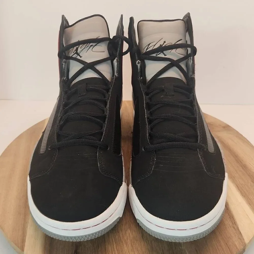 JORDAN FLIGHT LUMINARY 551820-005 BLACK/GREY/GYM RED Mens Size 12